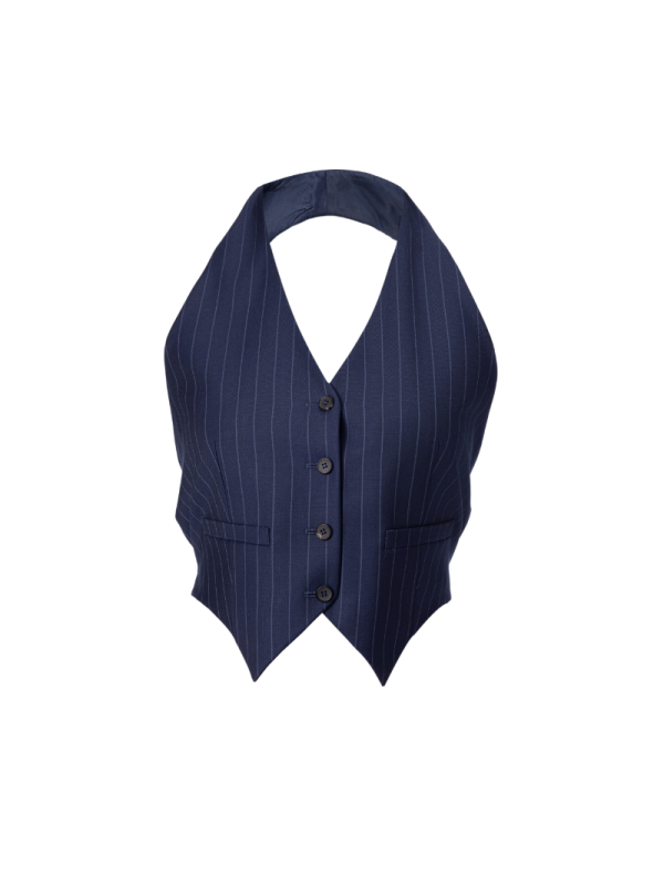 Chaleco espalda moños