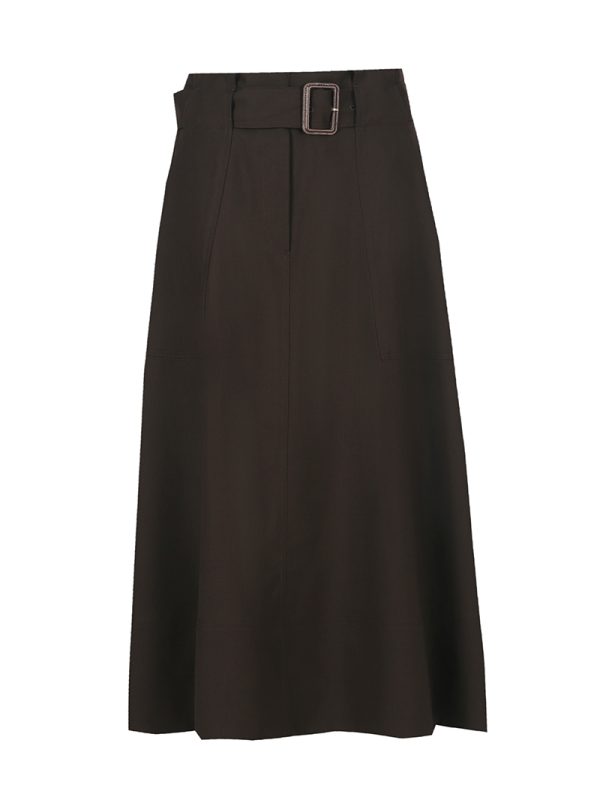 Falda midi cinturón