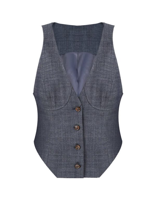 Chaleco corte asimétrico