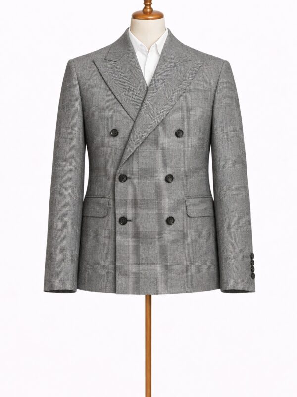 Blazer Doble Botón Gris Oscuro