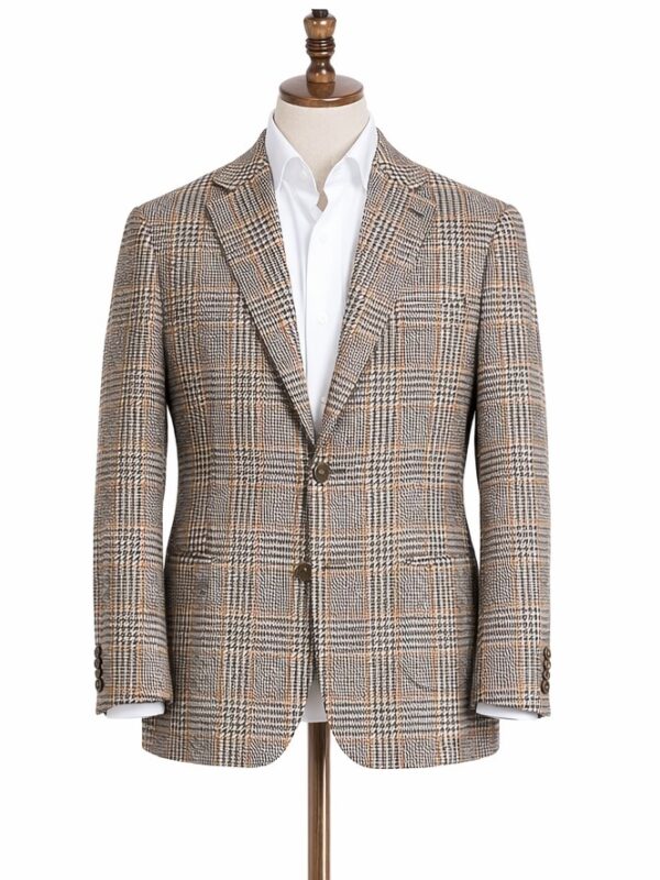 Blazer de Patrón Café con Rayas