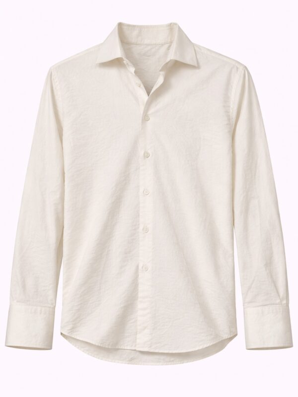 Camisa lisa color crema