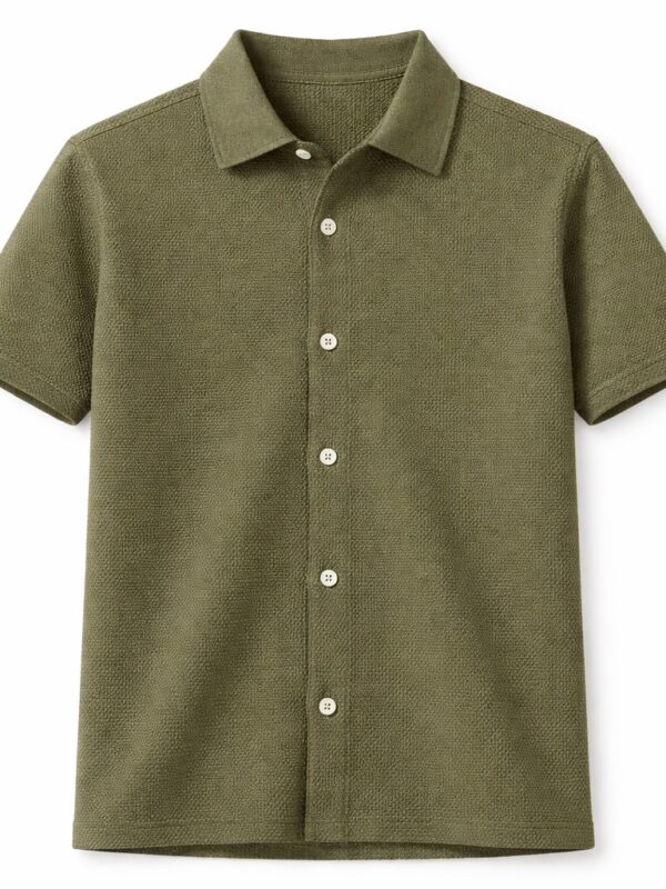 Camisa Manga Corta con Textura