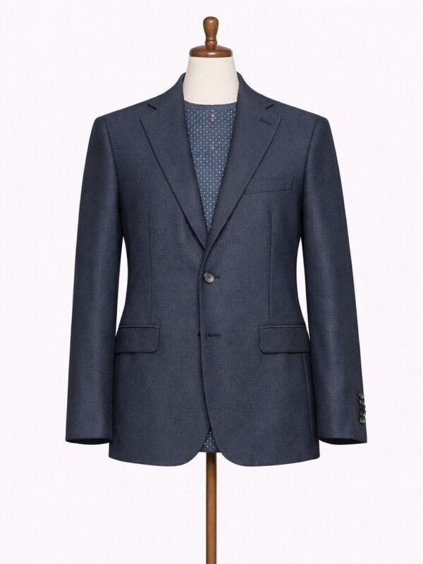 Chaqueta de Traje de Lana Azul