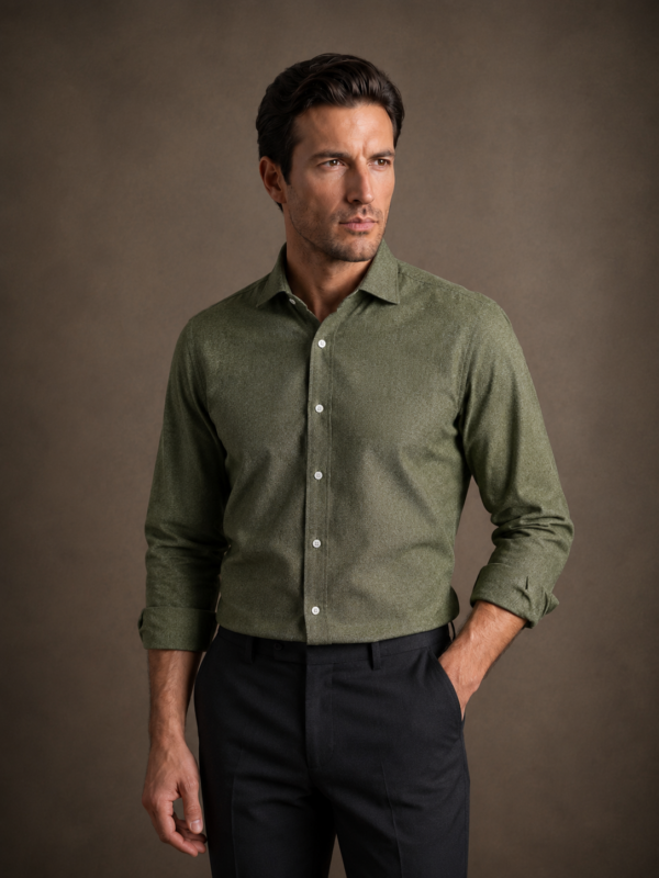 Camisa lana algodón