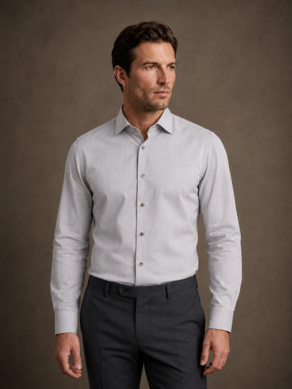Camisa gris claro