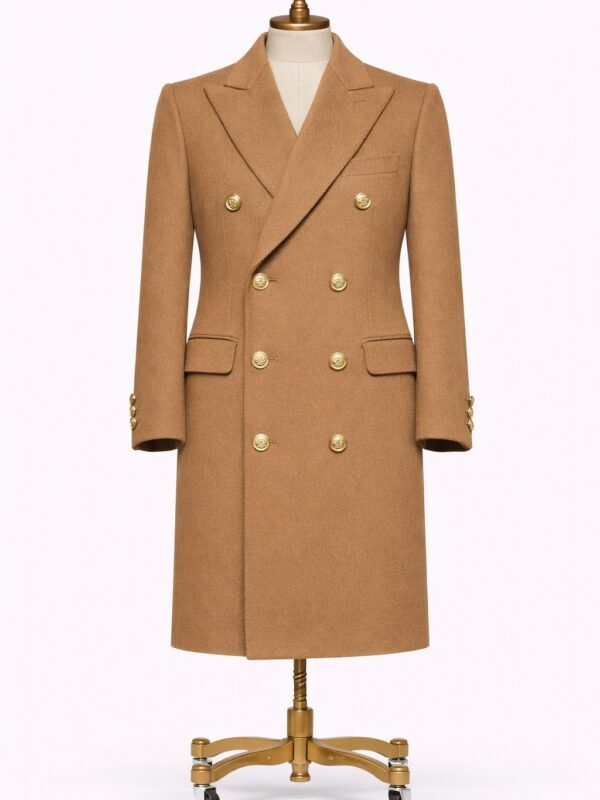 Mujer Gabardina Cruzada Camel