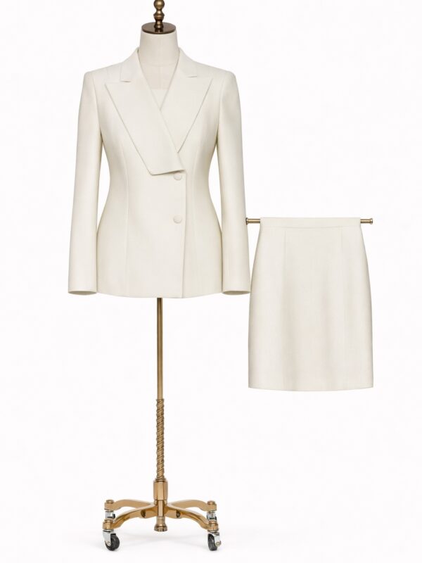 Mujer Traje 2 piezas blanco