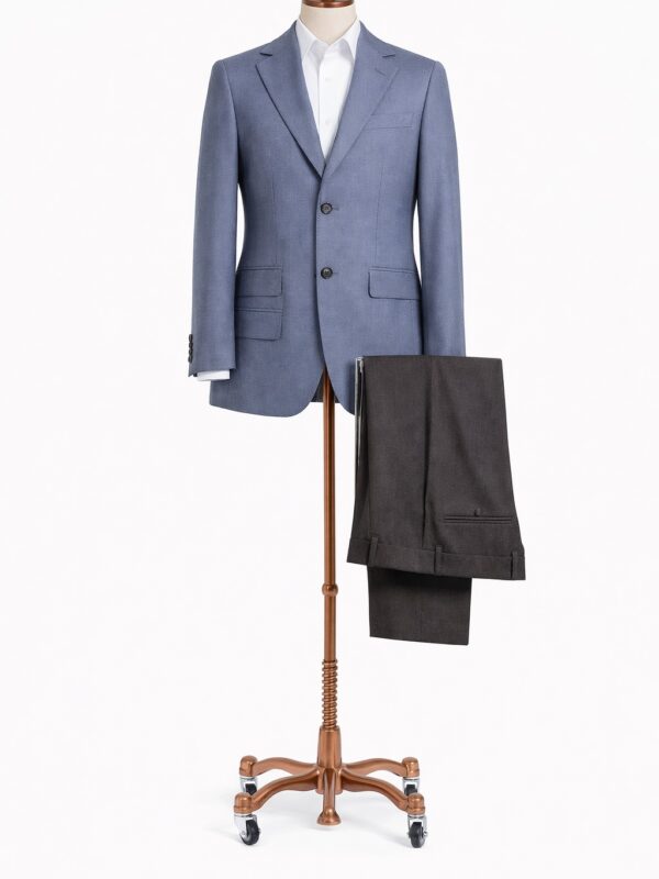 Traje 2 Piezas Azul claro + Gris