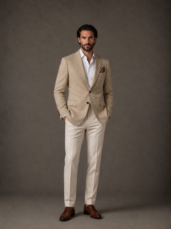 Traje 2 Piezas Beige Claro
