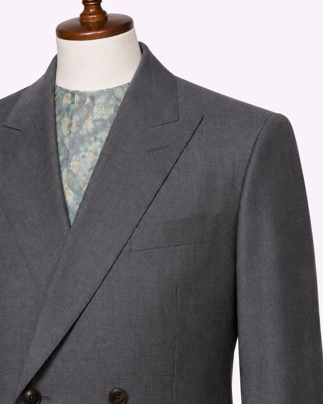 Saco Cruzado gris Oxford stretch - Image 3