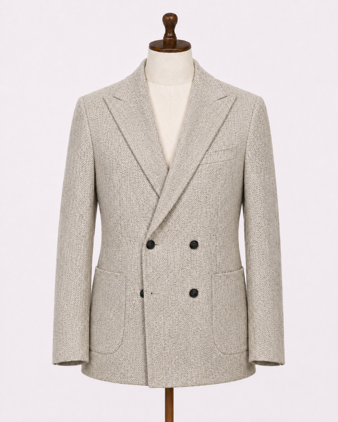 Blazer Beige Marzotto Herringbone - Image 2