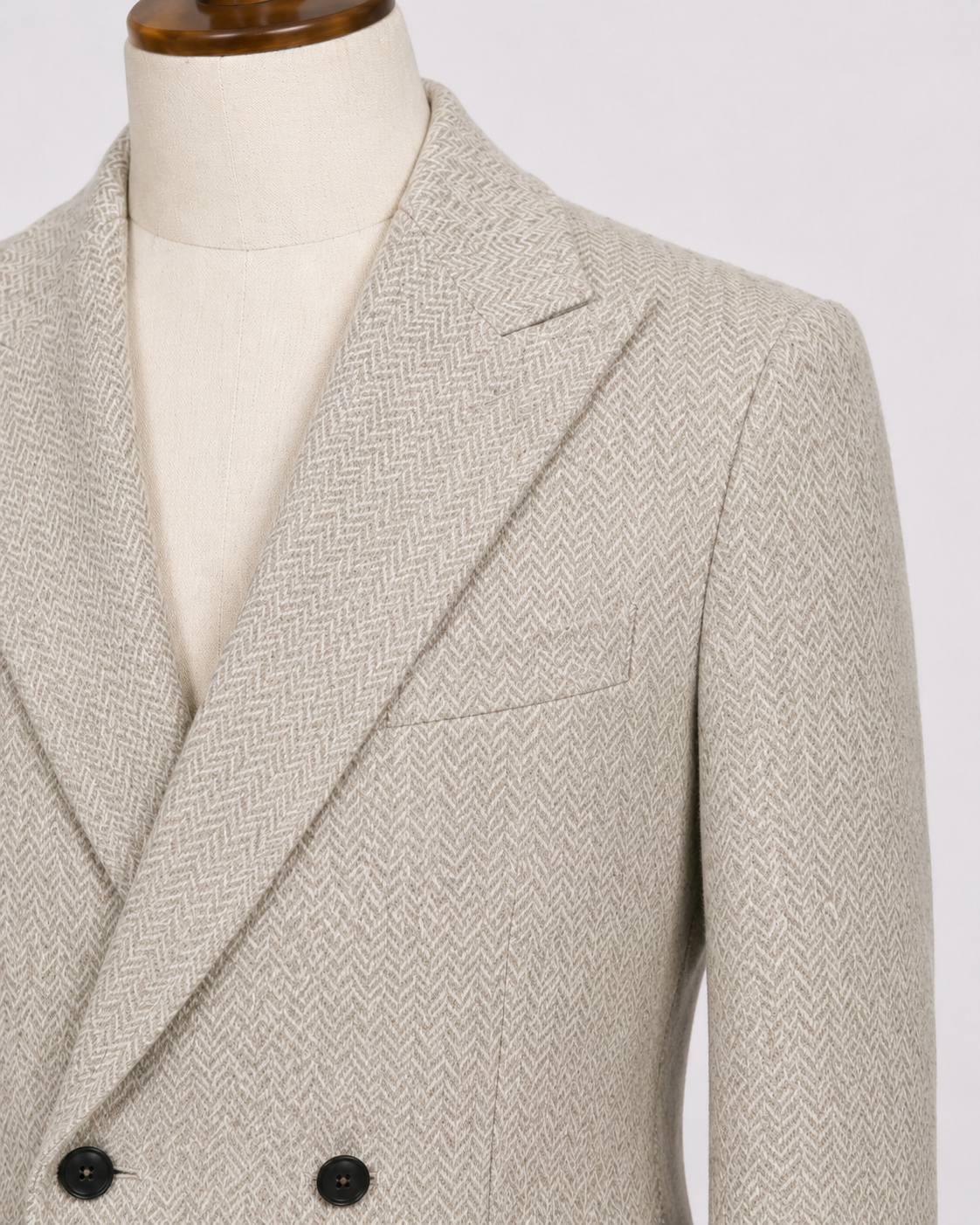 Blazer Beige Marzotto Herringbone - Image 3