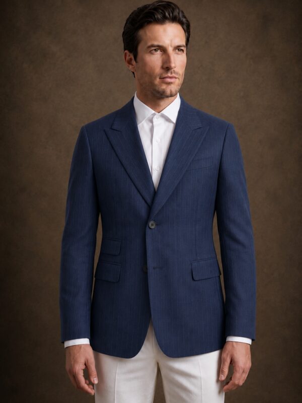 Blazer Azul Marino Raya Diplomática Stretch