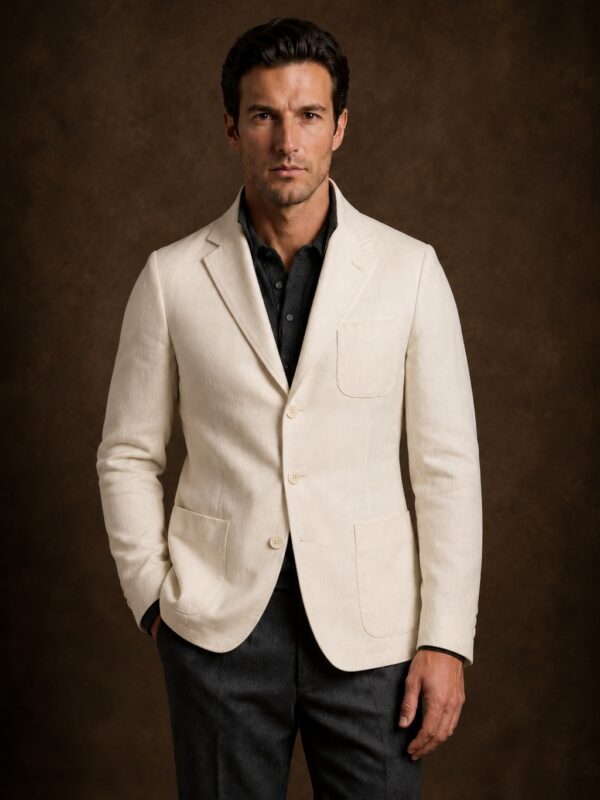 Blazer Marfil Príncipe de Gales