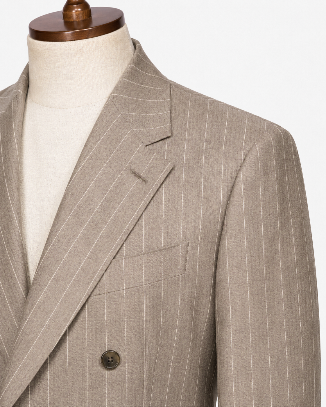 Traje Marrón Claro a Rayas Vitale Barberis Canonico - Image 3
